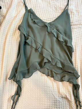 Aritzia Wilfred asymmetrical ruffle camisole